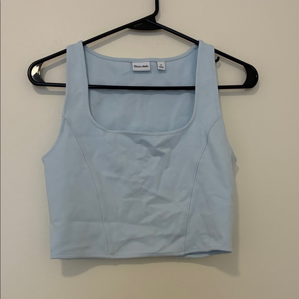 Aritzia Sunday Best Jagger Top in Fluid Blue